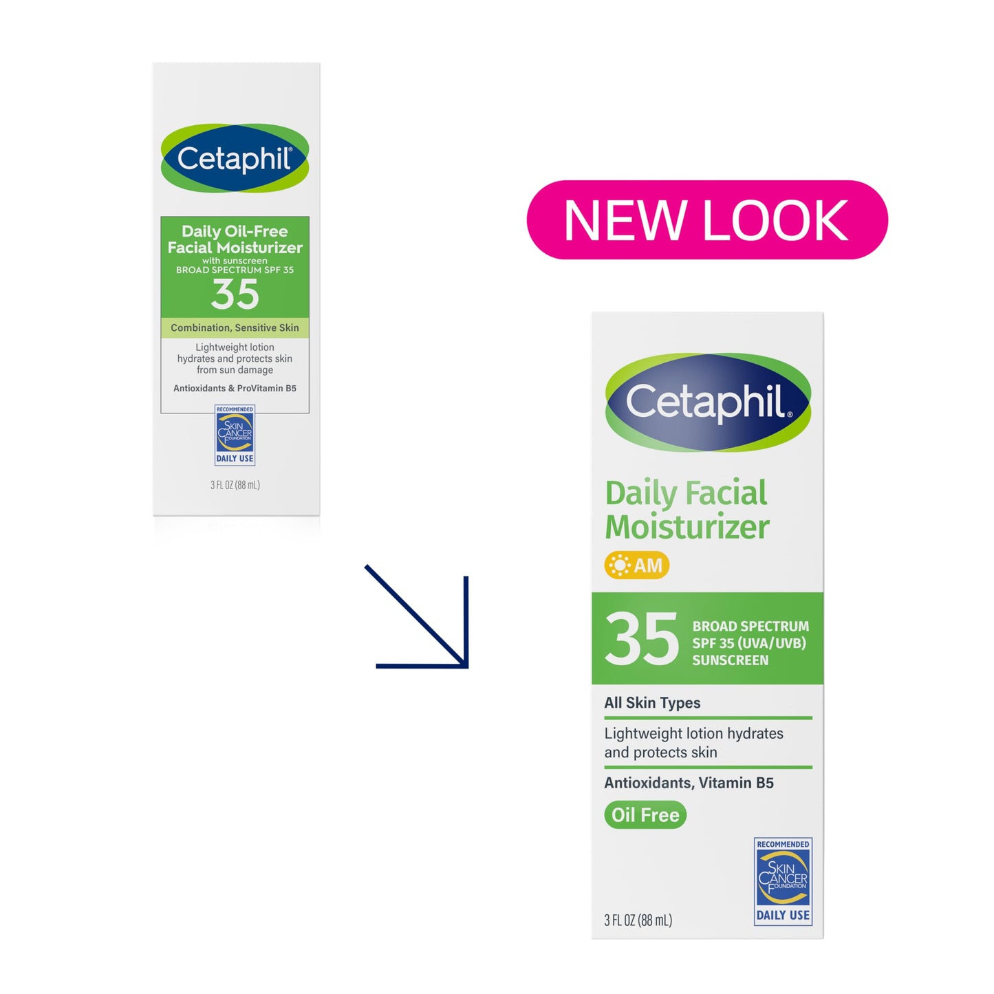 Cetaphil Face Moisturizer, Daily Oil Free Facial Moisturizer with SPF 35, For Dry or Oily Combination Sensitive Skin, Fragrance Free Face Lotion Beauty & Personal Care Cetaphil