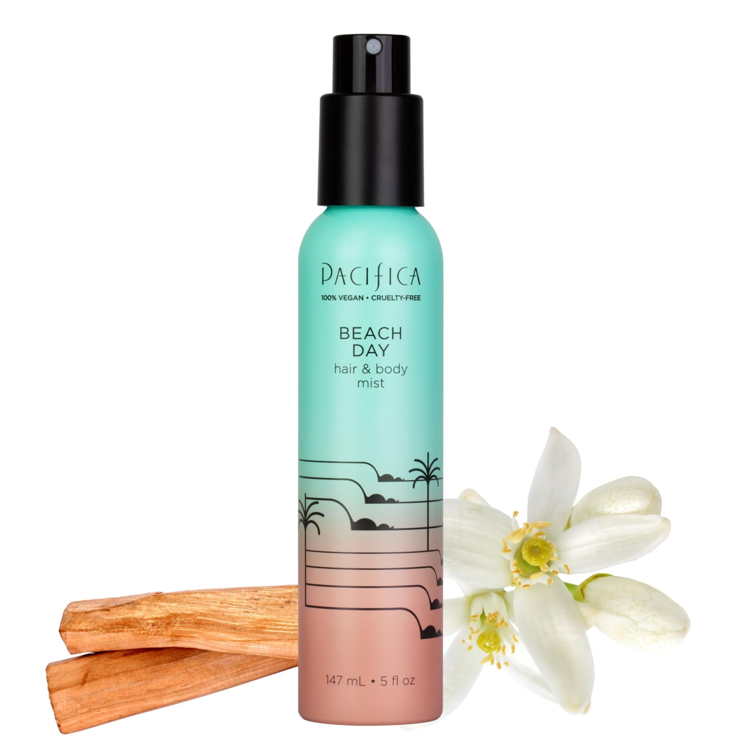 Pacifica Beach Day Hair Mist Perfume & Full Body Spray for Women - Body Mist Fragrance w/Bergamot, Orange Flower, Sandalwood, Amber, Musk & Suede Beauty & Personal Care Pacifica