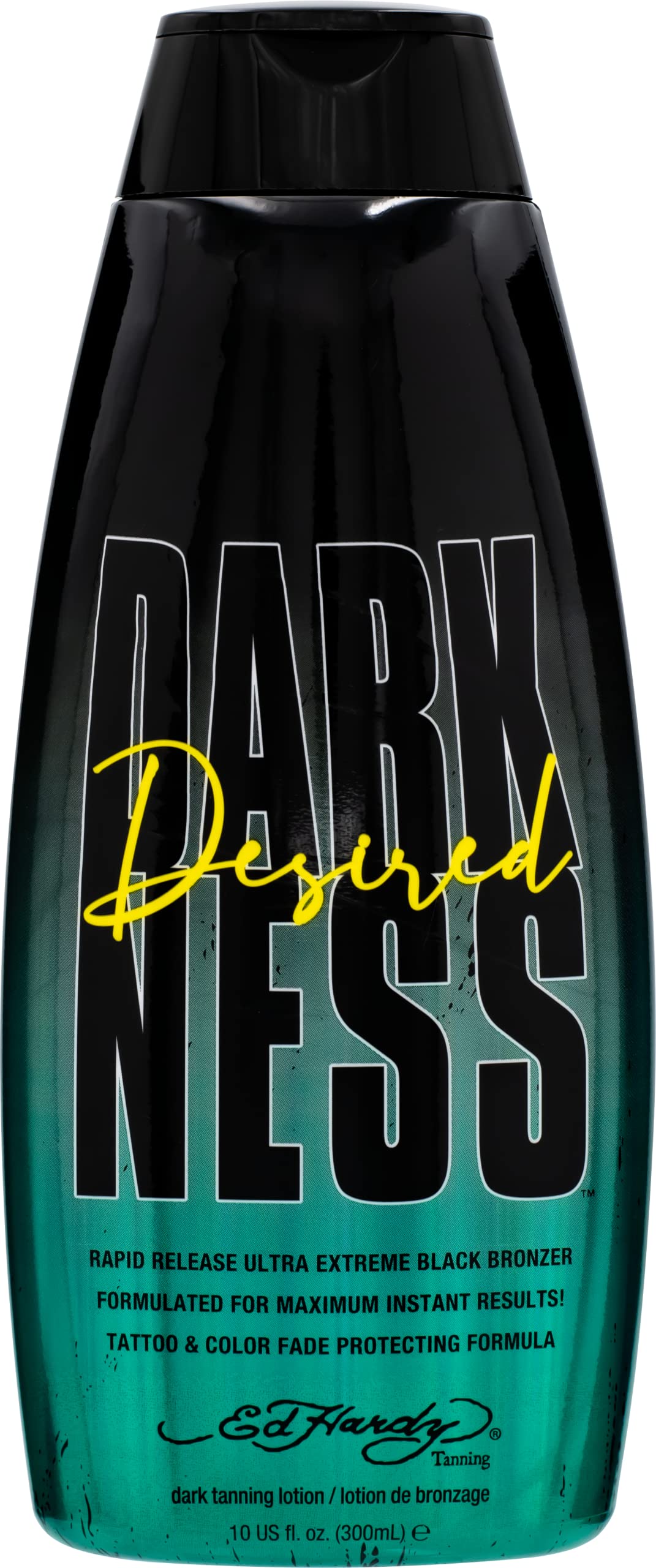 Ed Hardy Tanning Desired Darkness Dark Tanning Lotion - Rapid Release Ultra Extreme Black Bronzer Formulated for Maximum Instant Results, Tattoo Beauty & Personal Care ED HARDY