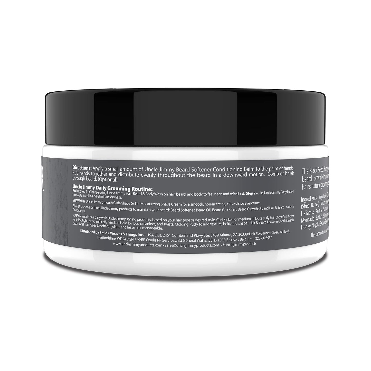 Uncle Jimmy Beard Softener, Conditioning Balm for Men | Hydrates, Smooths, Adds Shine & Tames Flyaway Hair | Made With Shea Butter, Honey 2 Fl Oz Beauty & Personal Care Uncle Jimmy