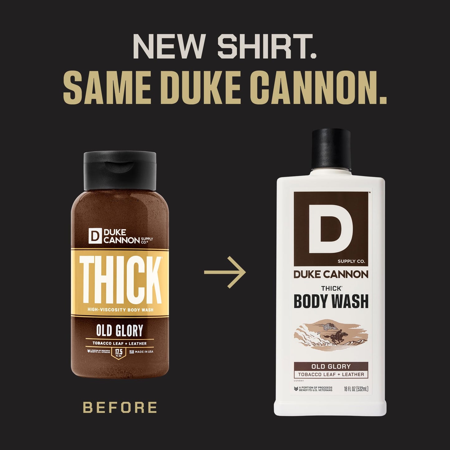Duke Cannon Supply Co. Thick High Viscosity Body Wash - 3X Thicker, Cleansing Shower and Bath Gel, Mineral-Enriched for Men - Tobacco Leaf + Leather Beauty & Personal Care Duke Cannon Supply Co.
