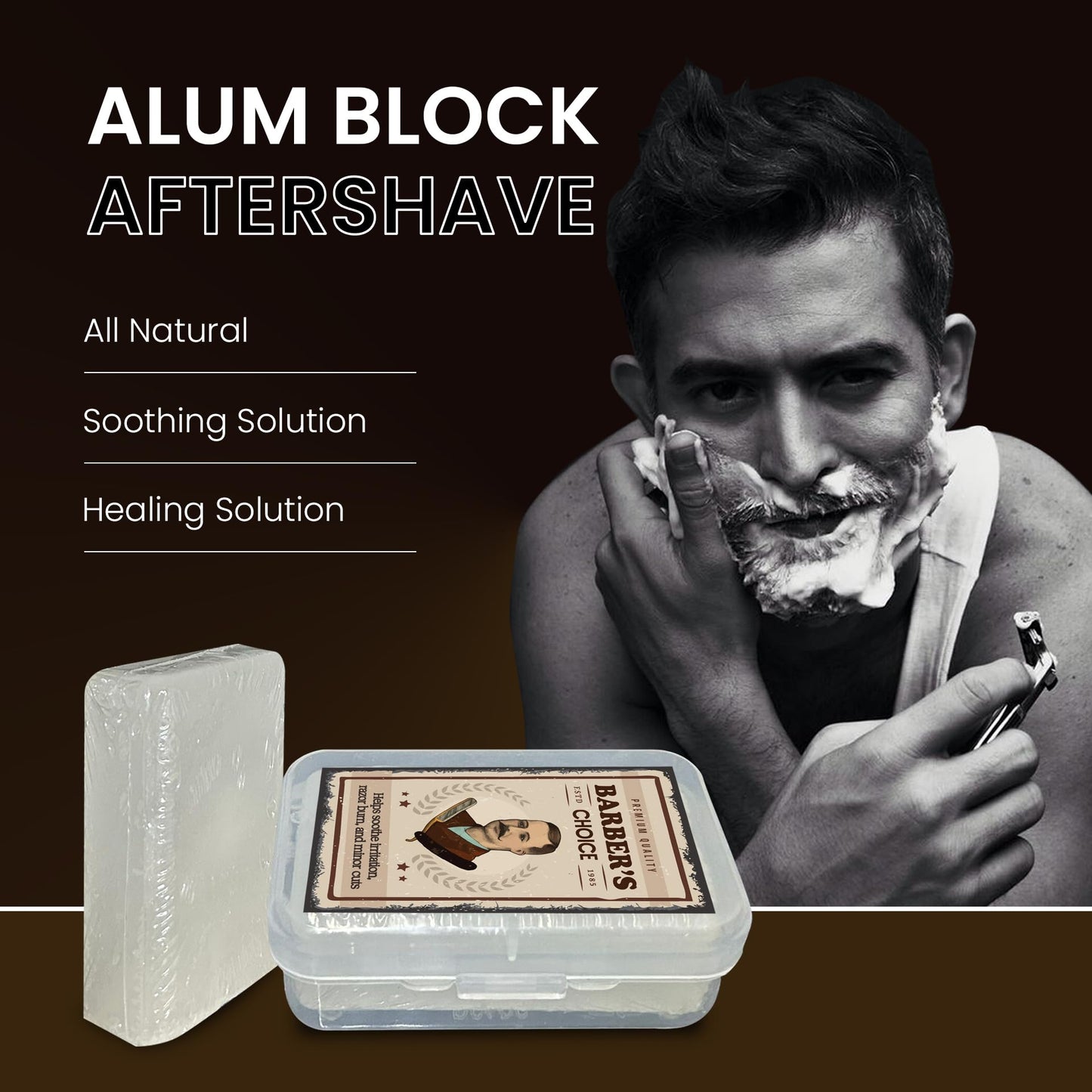 Pacific Pelican Barber’s Choice Alum Block - Premium Natural Potassium Alum for Razor Burn Relief & Post-Shave Care Beauty and Personal Care Pacific Pelican
