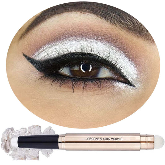Daeuwiutr White Eyeshadow Stick Makeup?Cream Shimmer Smooth Glitter Eye Shadow Pencil Base Primer Palette, Waterproof Long Lasting EyeShadow Pen White Beauty & Personal Care Daeuwiutr