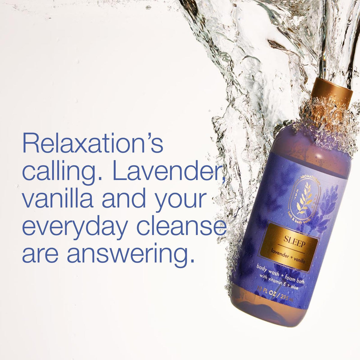 Bath & Body Works Lavender Vanilla Body Wash & Foam Bath, Aromatherapy Cleanser with Vitamin E & Aloe, Non-Drying & Gentle for Daily Use, 10 fl oz - 1 Beauty & Personal Care Bath & Body Works
