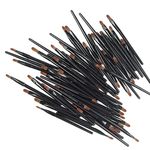 50 Pieces Lip Brushes, Pro Multifunctional Makeup Brush, Lipstick Gloss Wands Applicator Cosmetic Tool Kits, Black Beauty & Personal Care UTENEW