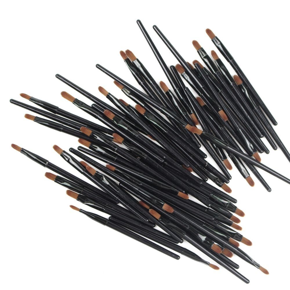 50 Pieces Lip Brushes, Pro Multifunctional Makeup Brush, Lipstick Gloss Wands Applicator Cosmetic Tool Kits, Black Beauty & Personal Care UTENEW