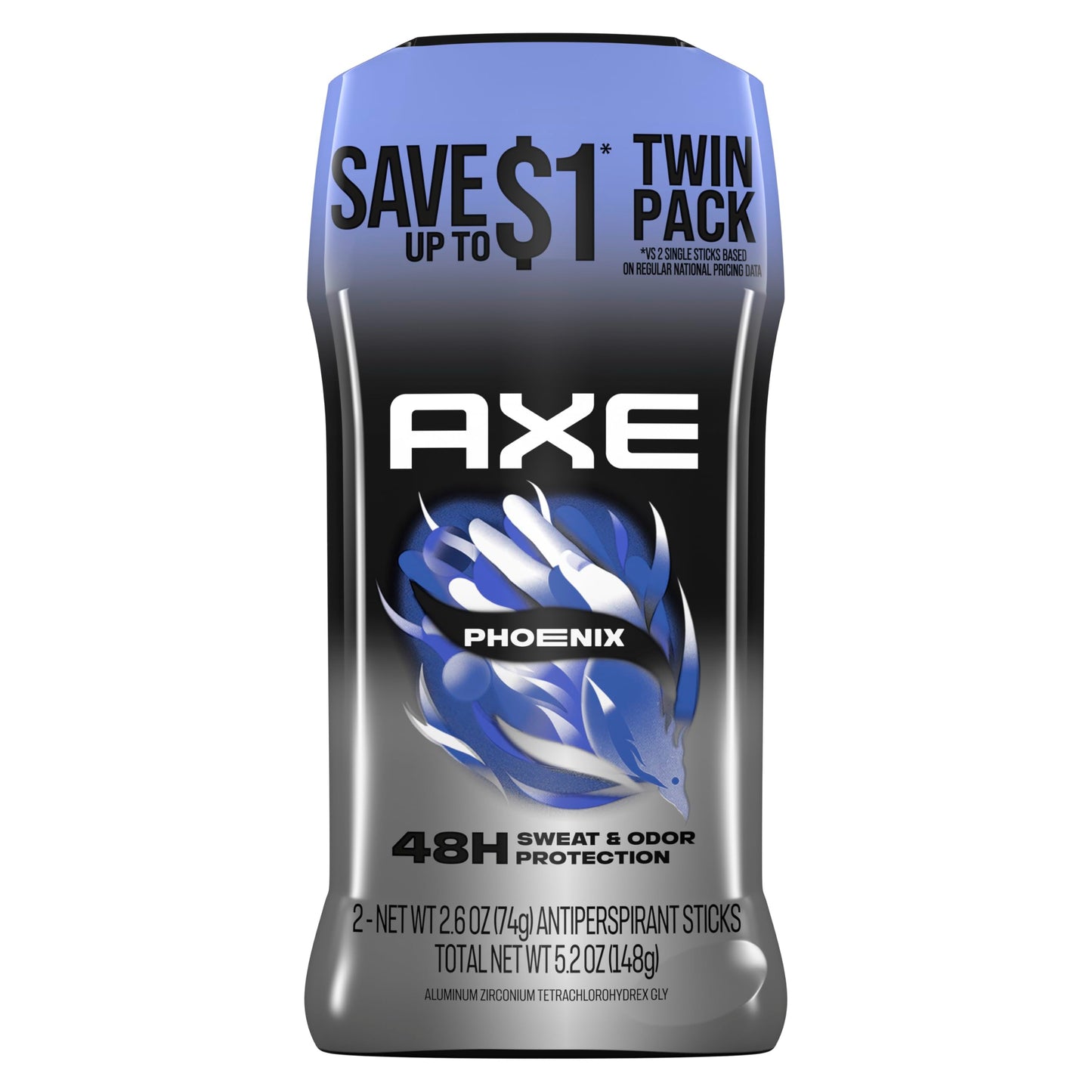 AXE Antiperspirant Deodorant for Men Twin Pk Phoenix for Long Lasting Freshness Crushed Mint & Rosemary 48 Hour Sweat Protection Mens Deodorant 2.6 oz Beauty and Personal Care AXE