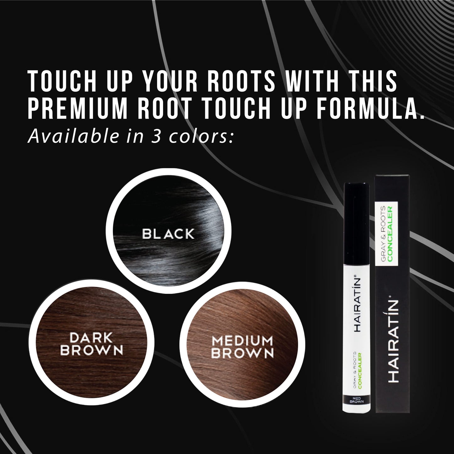 Hairatin Premium Root Touch Up | Cover Up Gray Hairs & Roots | Works Instantly & Water Resistant | Thicker Looking Hairlines Between Salon Trips | Beauty & Personal Care HAIRATIN BY RE-EVOLUTION