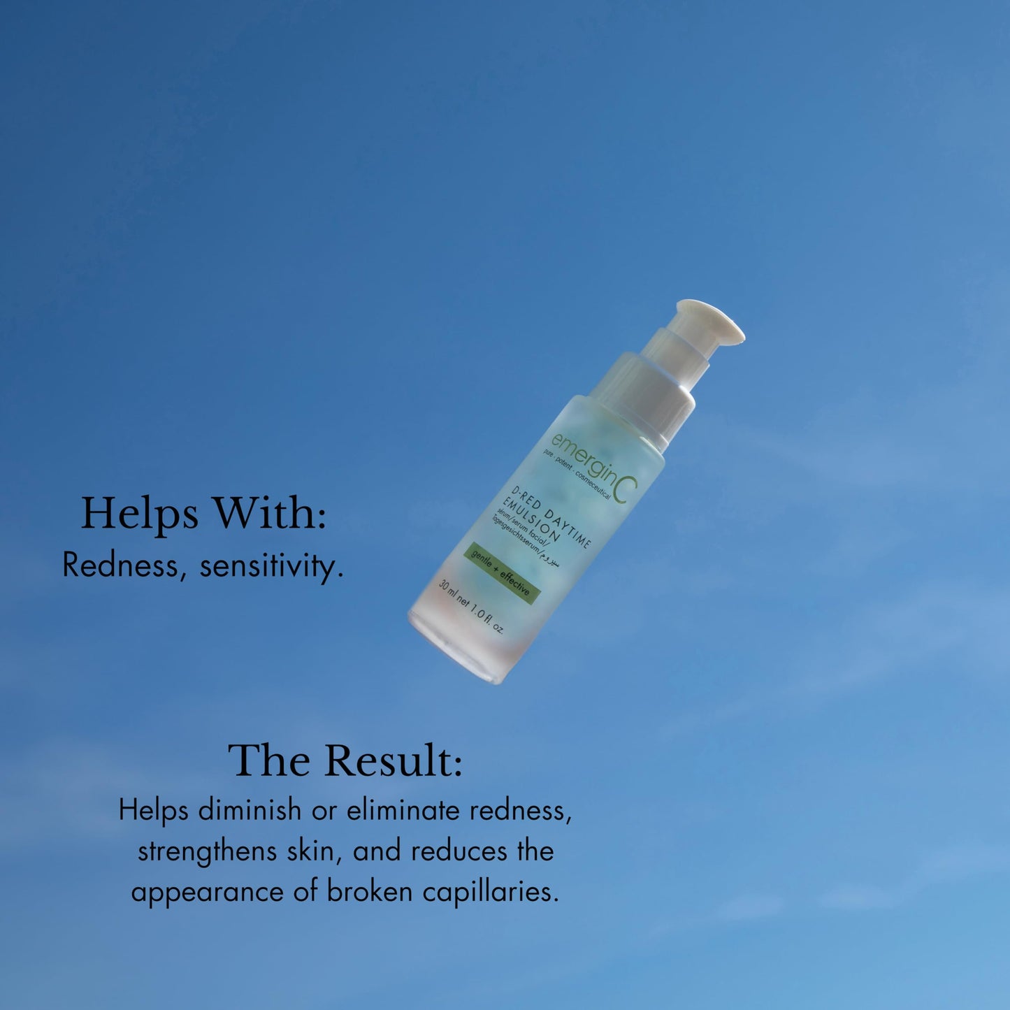 emergin C D-Red Daytime Emulsion - Gentle + Effective Redness Reducing Formula with Aloe Vera, Chamomile + Vitamin E - Soothing, Calming Emulsion Beauty & Personal Care emergin C