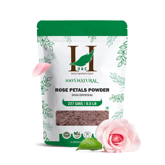 H&C 100% Pure Rose Petals Powder (Rosa Centifolia) for Facial Mask Formulation - 1/2 LB/ 227 gms / 8 Oz Beauty & Personal Care H&C