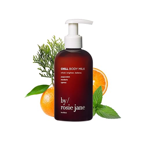By Rosie Jane Chill Body Milk Skin Care - Milk Toner to Help Tone, Tighten and Hydrate Skin - Body Care Made with Peppermint, Mandarin & Cypress Beauty & Personal Care By Rosie Jane