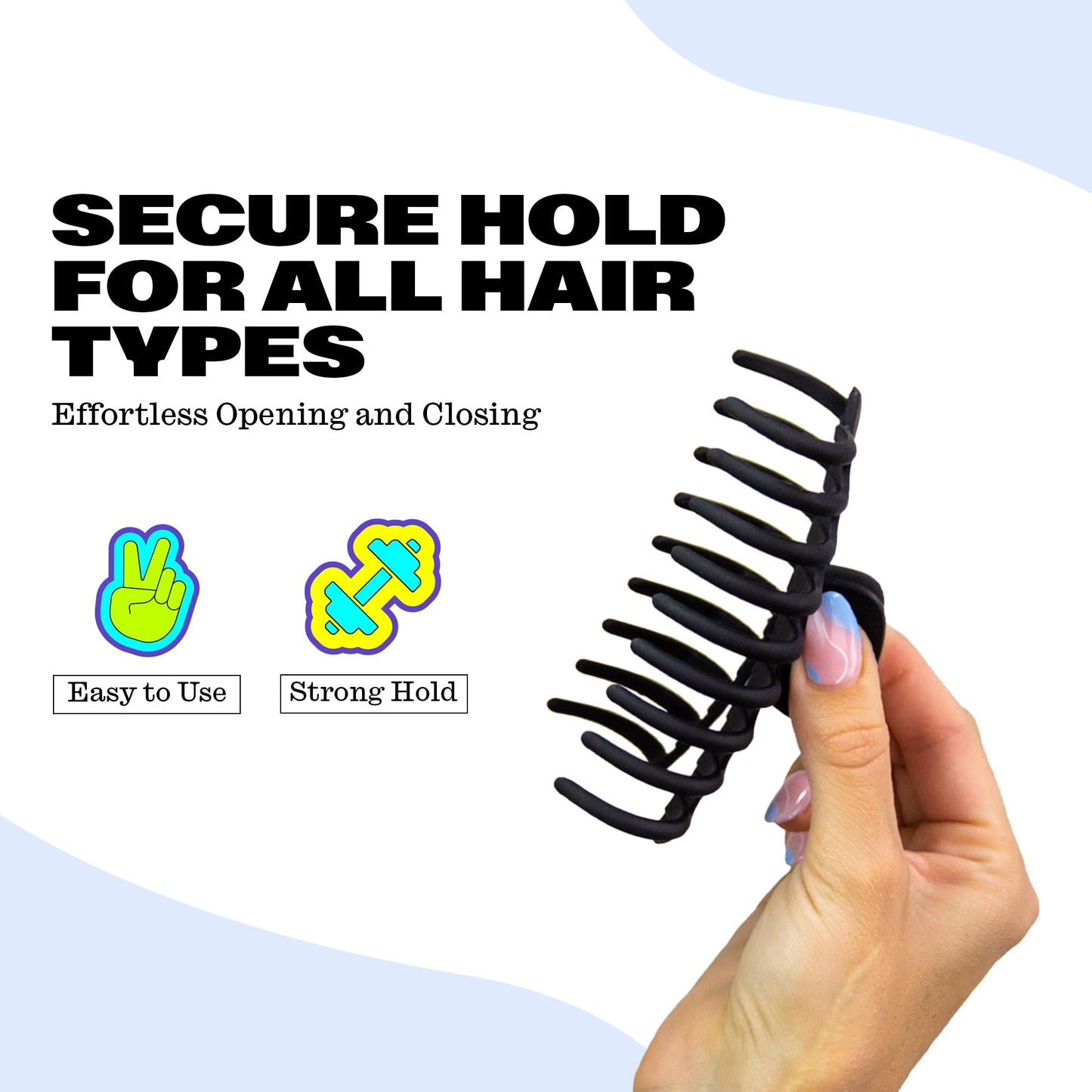 Trademark Beauty Claw Clips - Lightweight Soft Spring Design Hair Clips, Versatility, Anti-Slip Material, For All Hair Types - Neutral, (Pack of 4) Beauty & Personal Care Trademark Beauty