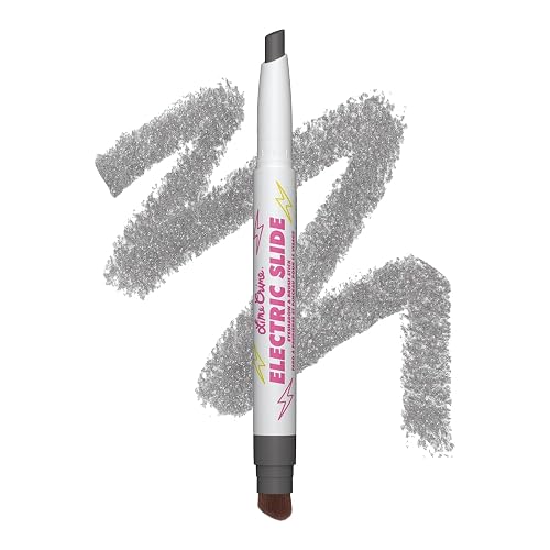 Lime Crime Electric Slide Eyeshadow & Brush Stick, G2G (Metallic Black) - Lightweight 2-in-1 Eyeshadow Smudge Stick with Angled Brush for Long Lasting Beauty & Personal Care Lime Crime