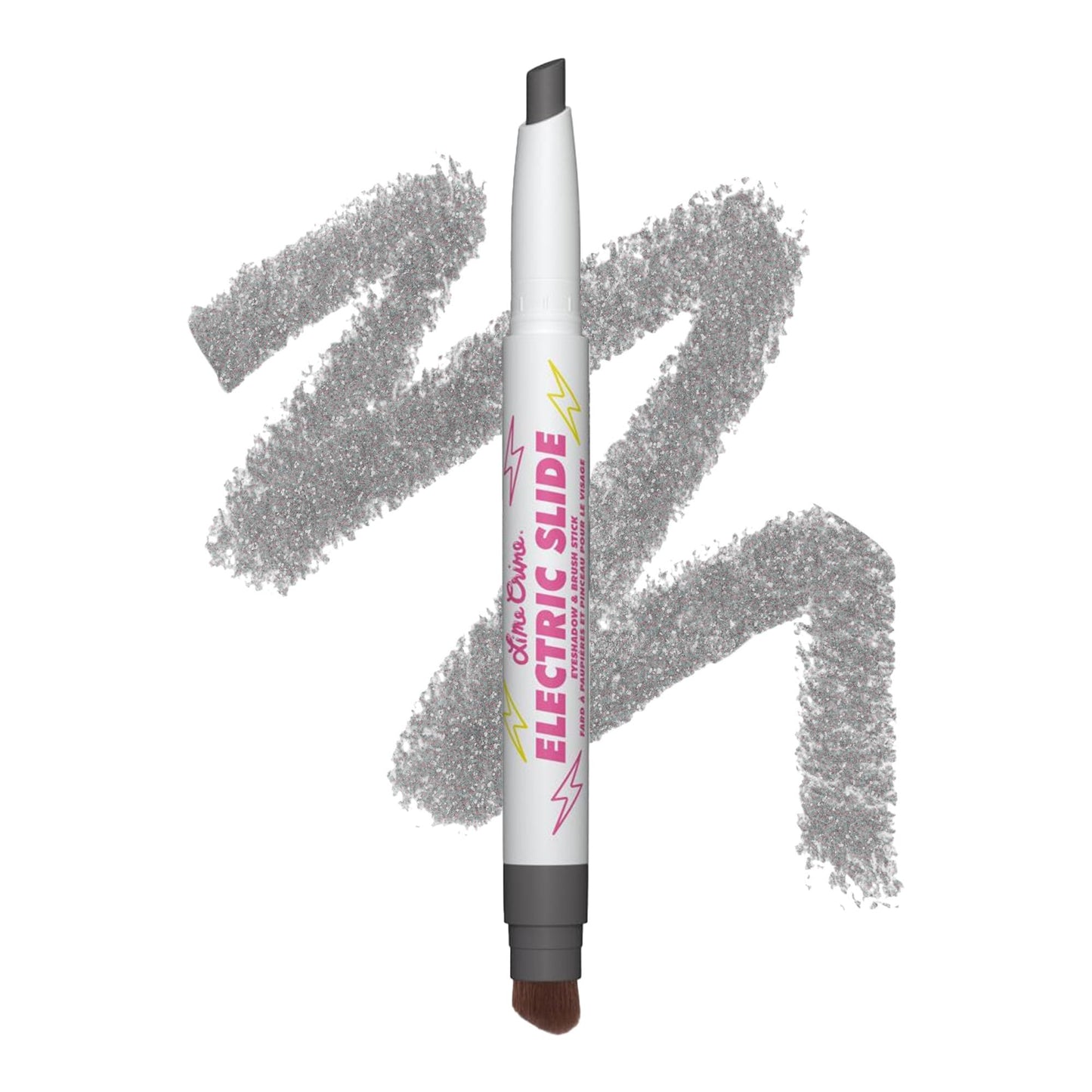 Lime Crime Electric Slide Eyeshadow & Brush Stick, G2G (Metallic Black) - Lightweight 2-in-1 Eyeshadow Smudge Stick with Angled Brush for Long Lasting Beauty & Personal Care Lime Crime