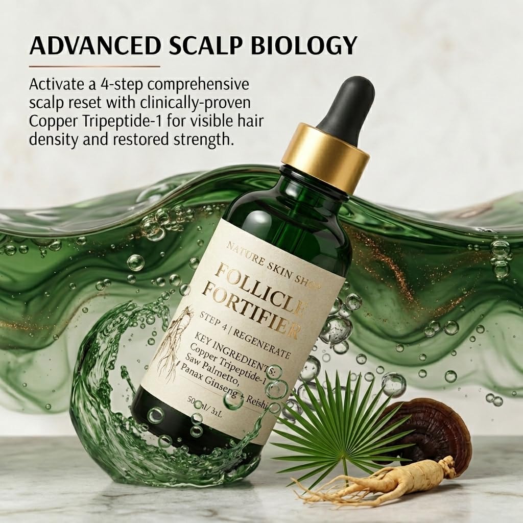 Nature Skin Shop Gugo and Copper Peptide Hair Mastery System 3 Piece Set with Strengthening Shampoo, Conditioner and 2 oz Scalp Serum Beauty & Personal Care Nature Skin Shop