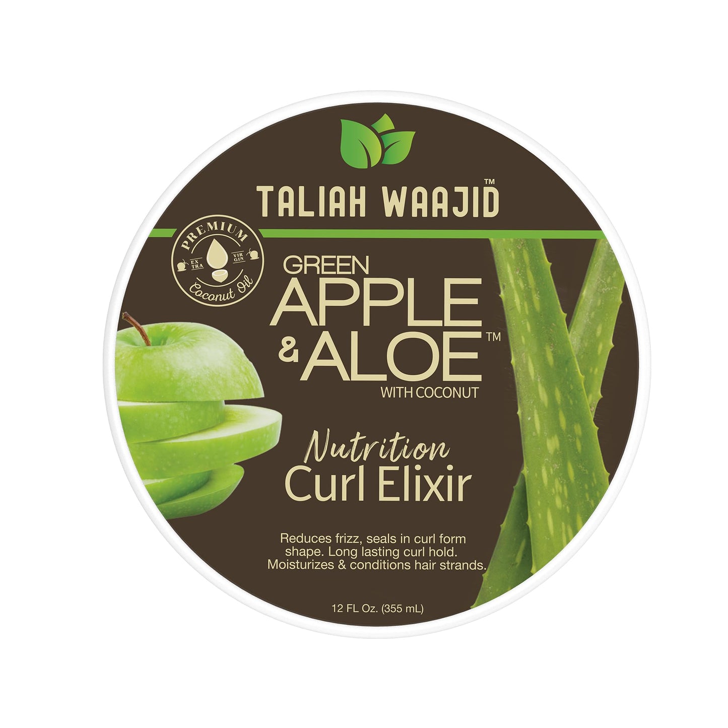 Taliah Waajid Green Apple & Aloe Nutrition Curl Elixir 12oz - Curl Defining Leave-In Conditioner for Natural Hair, Moisturizes, Strengthens, Reduces Beauty & Personal Care Taliah Waajid black earth products