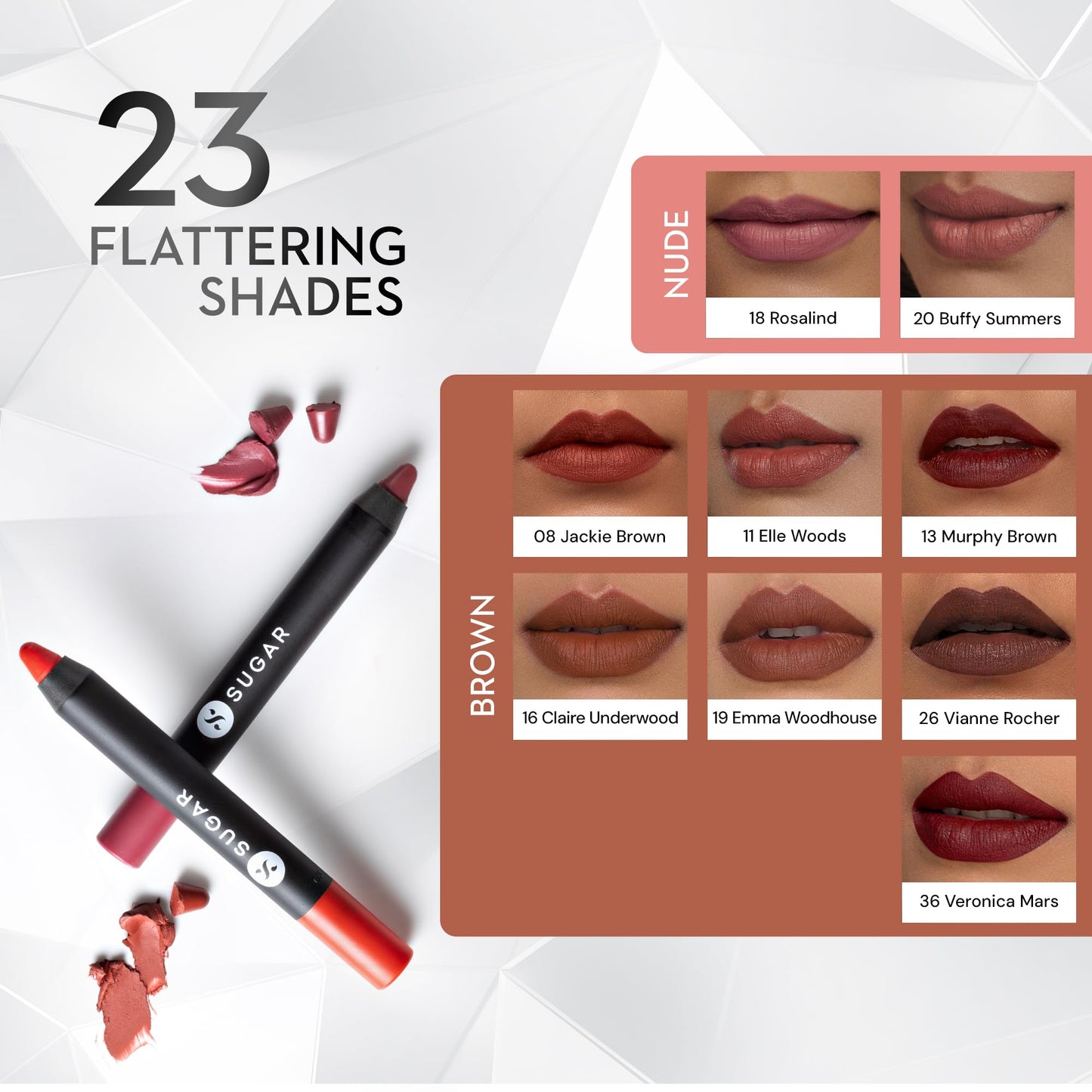 SUGAR Cosmetics Matte as Hell Crayon Lipsticks for Women Lasts Up To 8+ Hours Lip Crayon with Sharpener 2.8gm - 1 count (Pack of 1) 07 Viola Beauty & Personal Care SUGAR Cosmetics