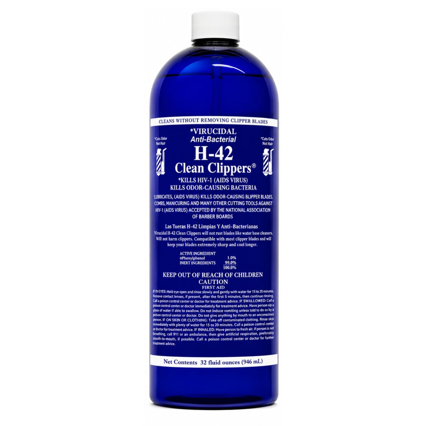 Skin Revolution H-42 Professional Clipper Blade Cleaner - Waterless, Cleans & Cools, 32oz Refill Bottle Beauty and Personal Care Skin Revolution