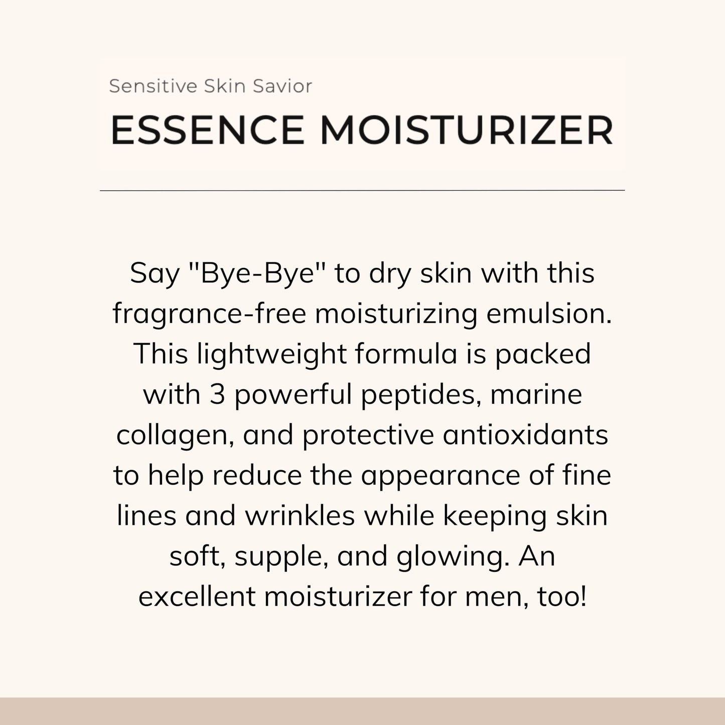 Le Mieux Essence Moisturizer - Peptide-Infused Facial Anti Aging Emulsion with Marine Collagen, Hexapeptide-8 & Hyaluronic Acid Base, Hygrating Beauty & Personal Care Le Mieux