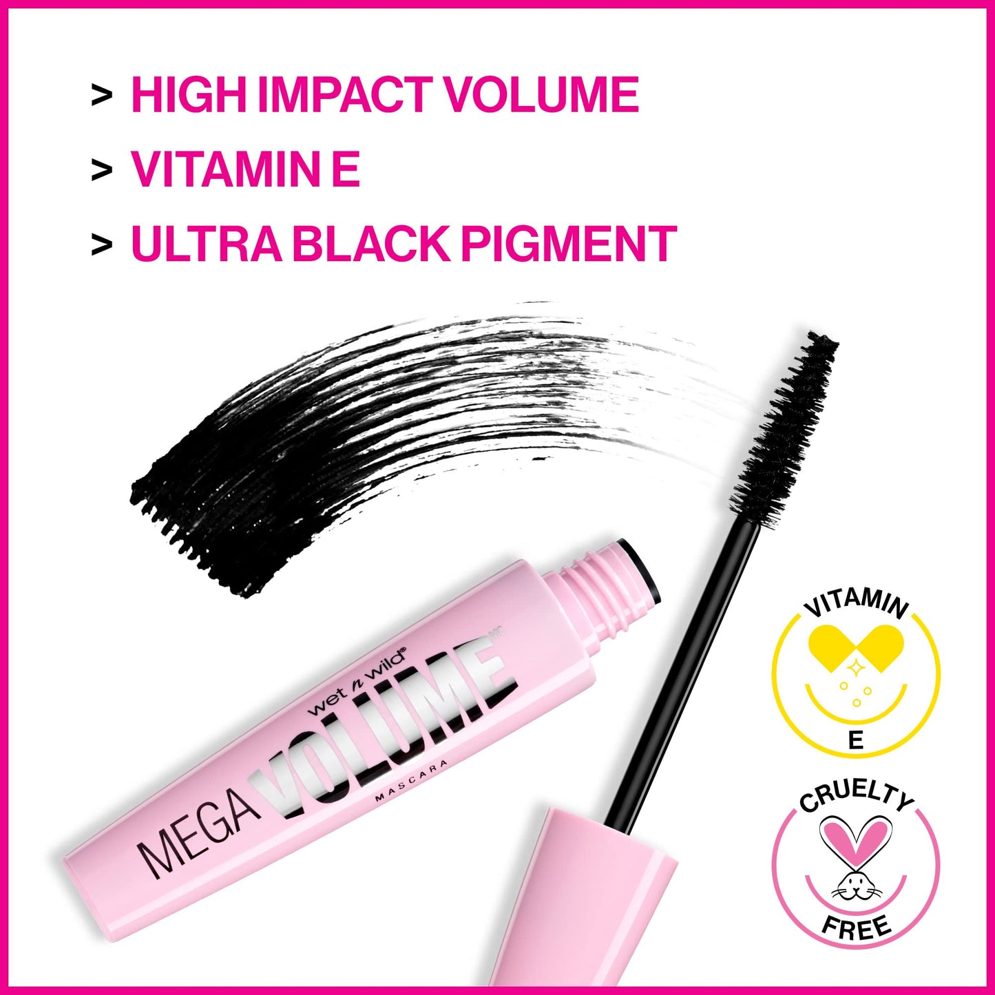 wet n wild Mascara Mega Volume - Volumizing, Waterproof, Smudge-Resistant, Cruelty-Free, Gluten-Free, Sulfate-Free & Vegan - Very Black Beauty & Personal Care wet n wild