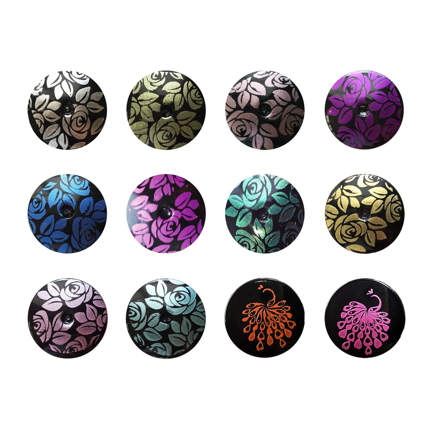 PUEEN Rocking Metallic Stamping Nail Polish Nail Art Color - Set of 12 Metallic Colors - 12ml each - BH001043 Beauty & Personal Care PUEEN