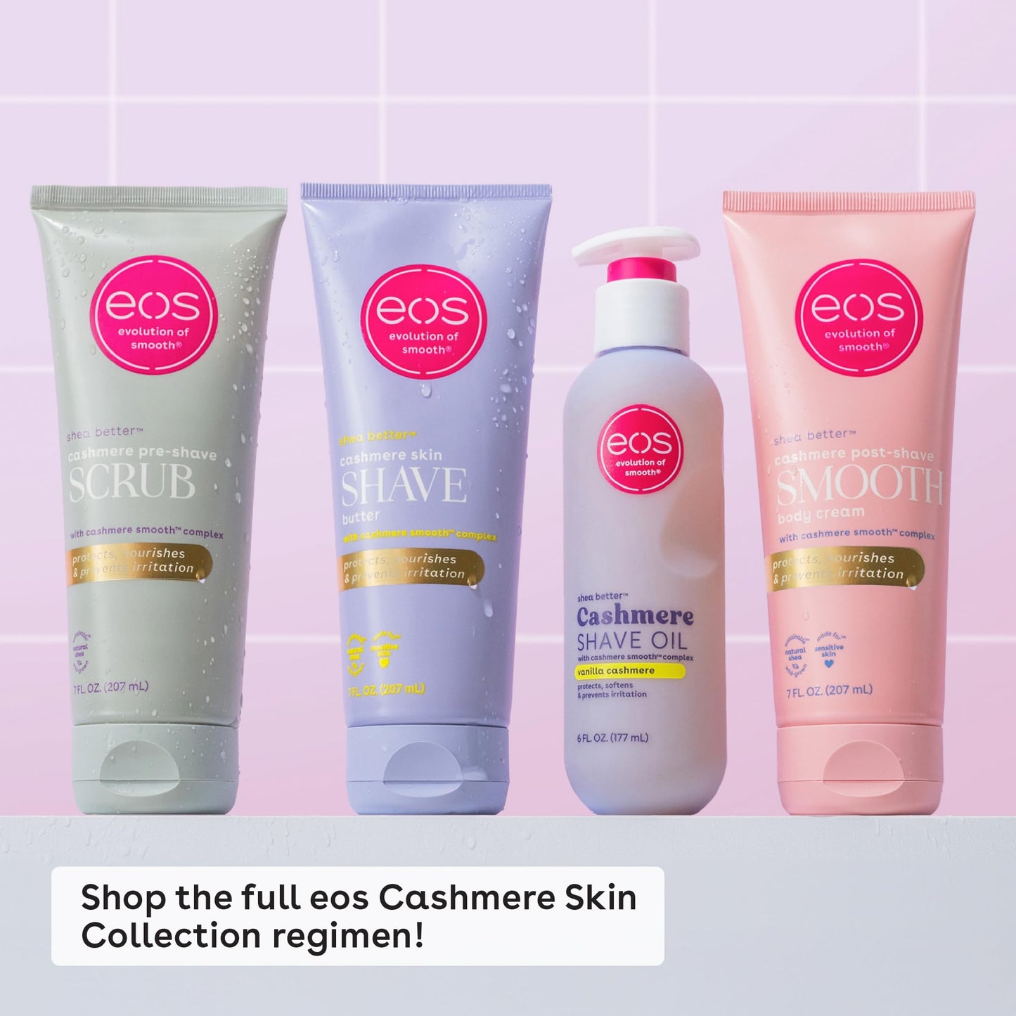 eos Cashmere Skin Collection Pre-Shave Scrub - Vanilla Cashmere, Exfoliating Body Scrub, Hydrating, Shea Sugar, 7 fl oz Beauty & Personal Care eos