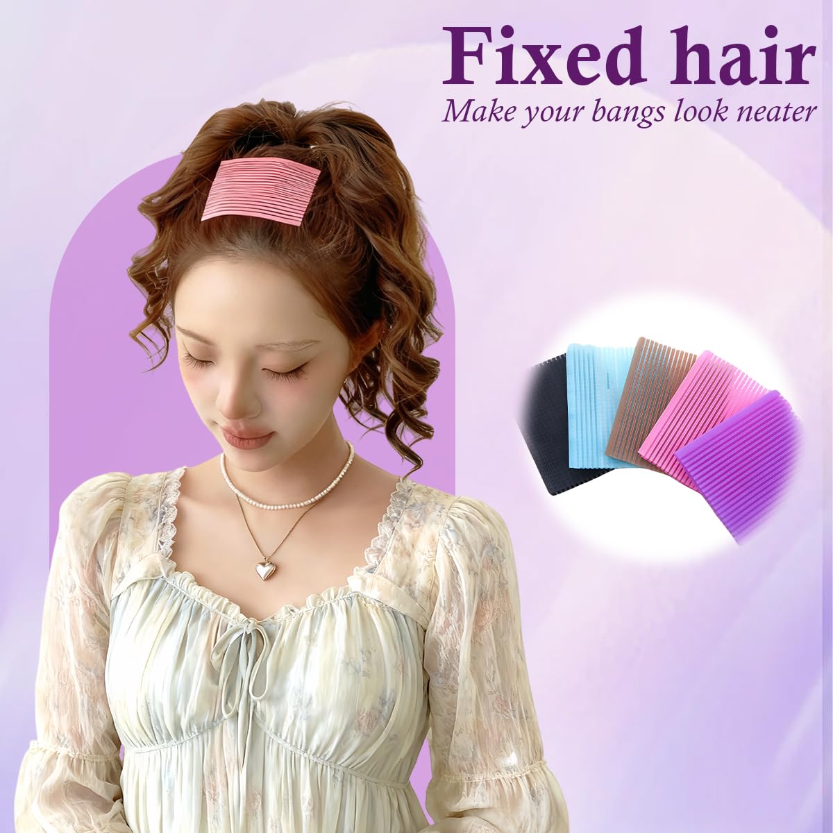 10PCS Hair Fringe Stickers-Magic Hair Fixed Clip Hairpin Hair Styling Accessories(Color Random) Beauty & Personal Care Elandy