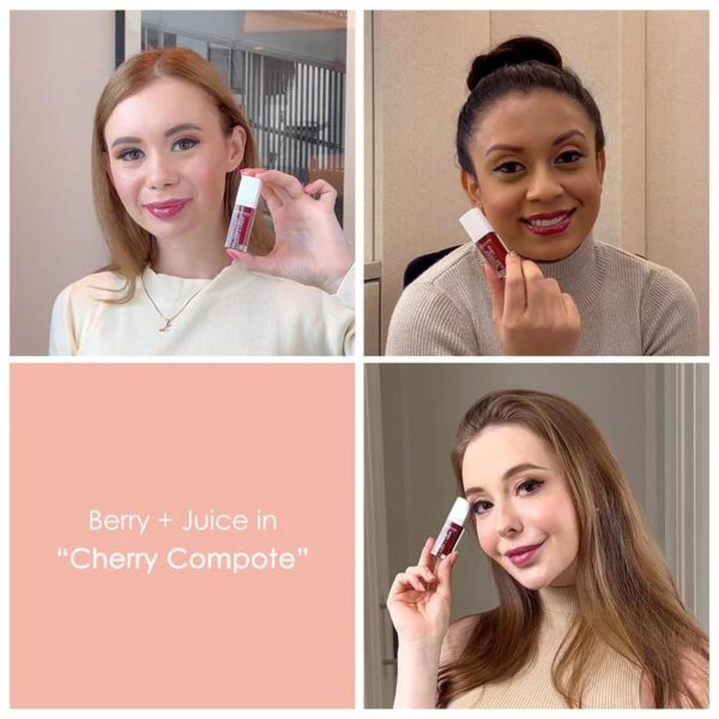 Seraphine Botanicals Berry + Juice - 100% Vegan Lip Gel Tinted Gloss 0.20 fl oz (Cherry Compote) Beauty & Personal Care Seraphine Botanicals
