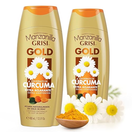 Grisi Manzanilla Gold Extra Lightening Shampoo with Chamomile Extract & Turmericfor Naturally Brighter, Soft & Luminous Hair | Extra Lightening Beauty & Personal Care Manzanilla Grisi