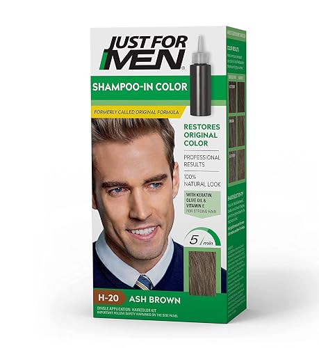 JUST FOR MEN Hair Color H-20 Ash Brown 1 Each (Pack of 4) Beauty & Personal Care Just for Men