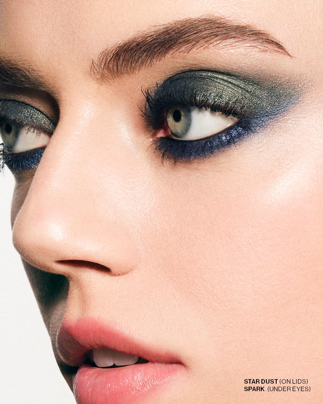 MAKE Beauty Multi-Chromatic Eye Shadow. Metal Reflecting Luminous Foil Finish Creamy, Buildable, Dimensional Long-wear, Crease-proof Powder Eyeshadow,