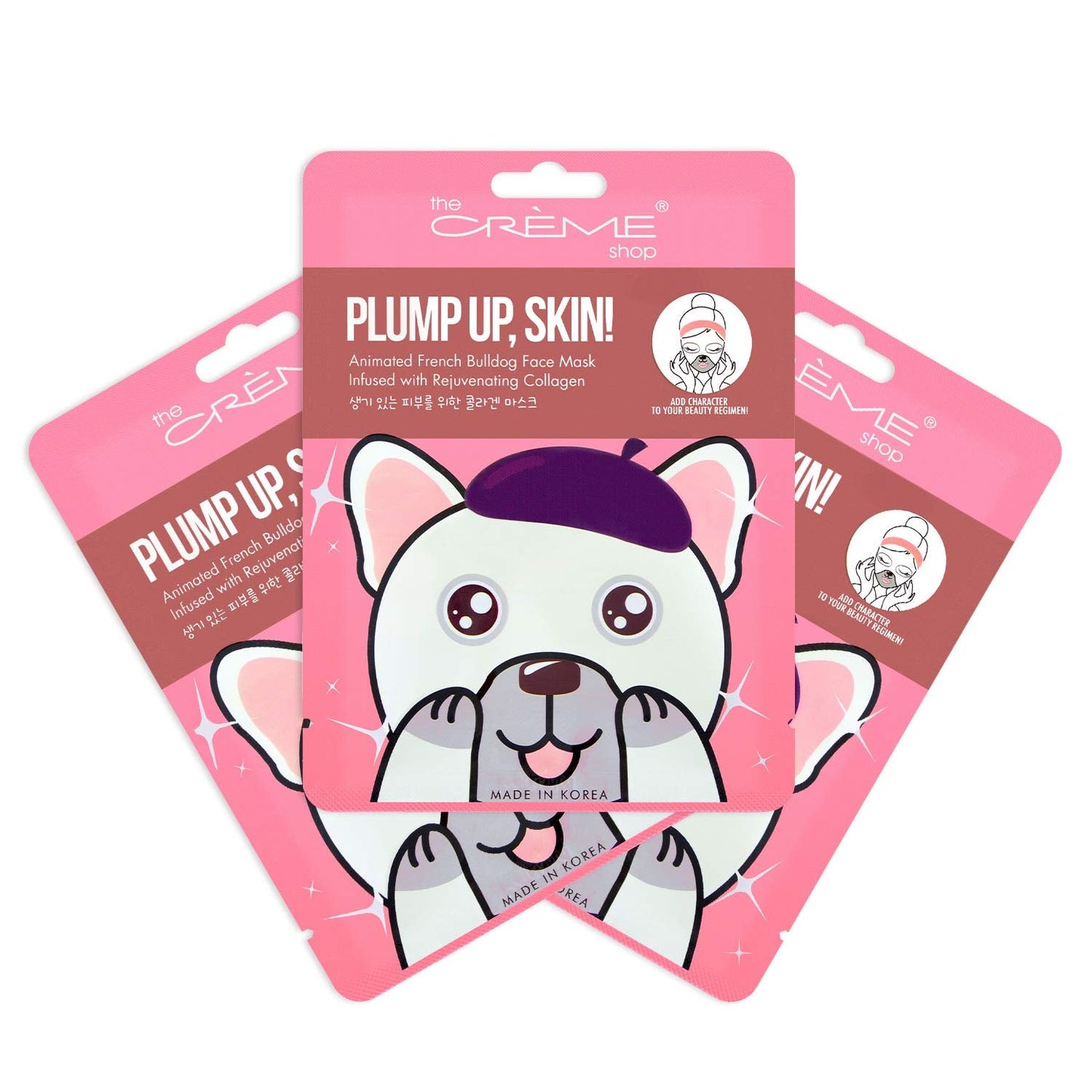 The Crème Shop Plump Up, Skin! Animated Face Mask - Korean Collagen Face Mask to Improve Fine Lines and Wrinkles for a Firm, Vibrant Complexion Beauty & Personal Care The Crème Shop