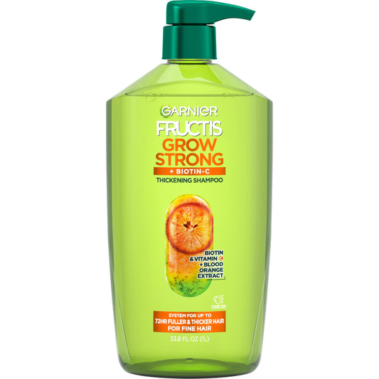 Garnier Fructis Grow Strong Thickening Shampoo for Fine Hair, Biotin-C, 33.8 Fl Oz, 1 Count (Packaging May Vary) Beauty & Personal Care Garnier