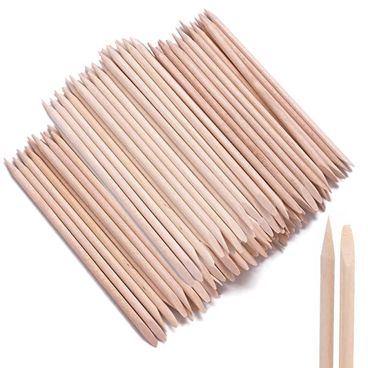 AMOSTBY Cuticle Pusher 150 Pcs Natural Wood Orange Stick for Nail Care Tool Beauty and Personal Care AMOSTBY Default Title