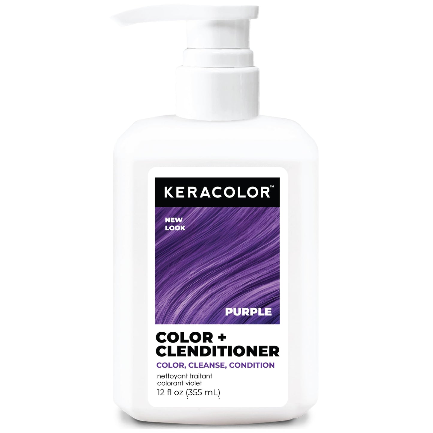 Keracolor Clenditioner PURPLE Hair Dye - Semi Permanent Hair Color Depositing Conditioner, Cruelty-free, 12 Fl. Oz. Beauty & Personal Care KERACOLOR