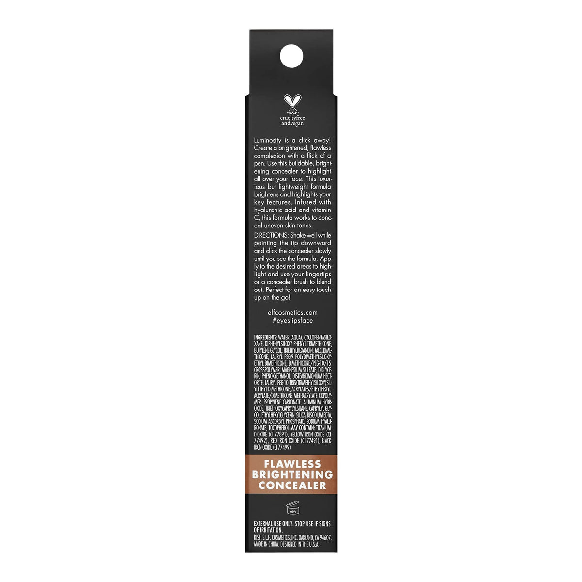 e.l.f. Flawless Brightening Concealer, Illuminating & Highlighting Face Makeup, Conceals Dark Under Eye Circles, Light 28 W, 0.07 Fl Oz Beauty & Personal Care e.l.f.