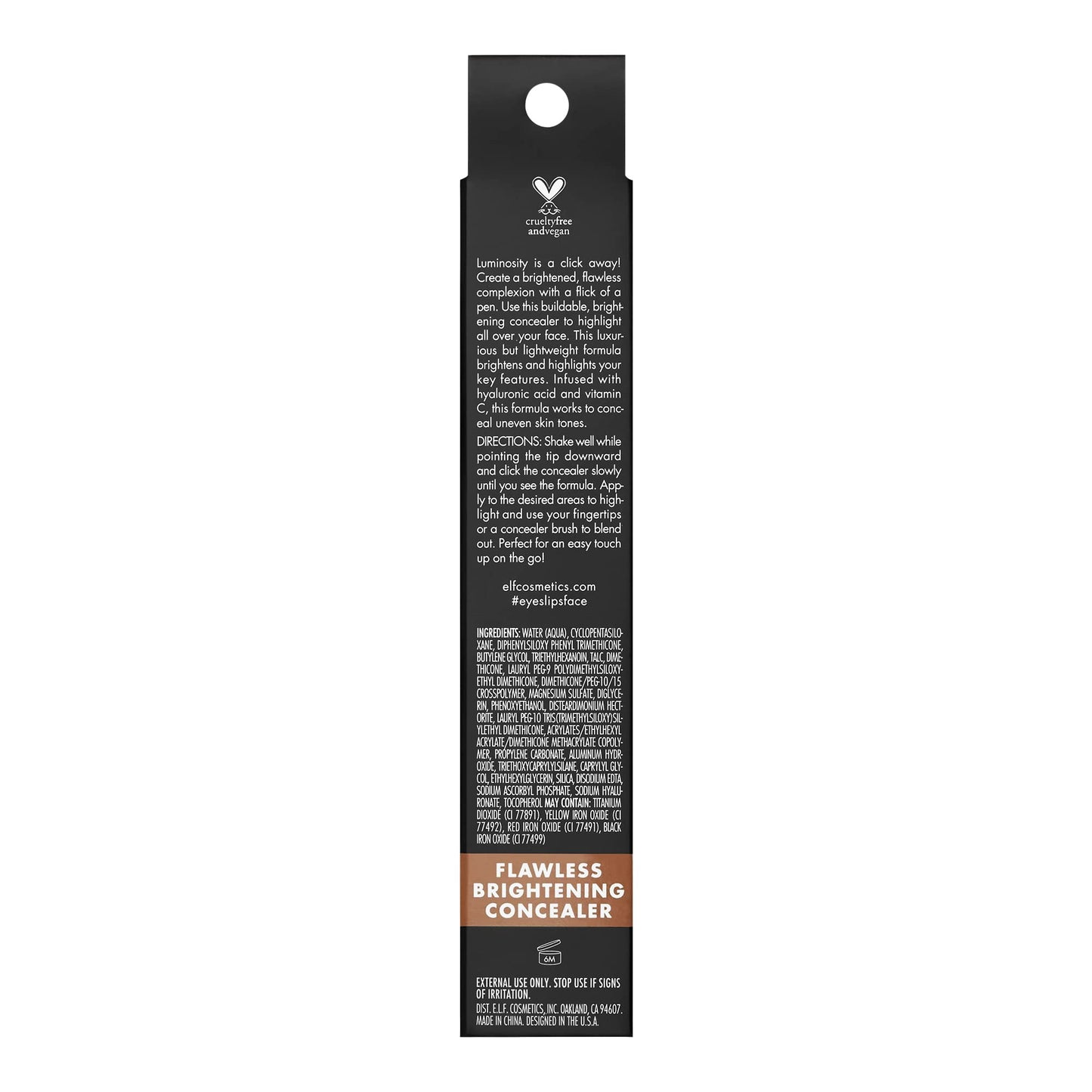 e.l.f. Flawless Brightening Concealer, Illuminating & Highlighting Face Makeup, Conceals Dark Under Eye Circles, Fair 10 C, 0.07 Fl Oz Beauty & Personal Care e.l.f.