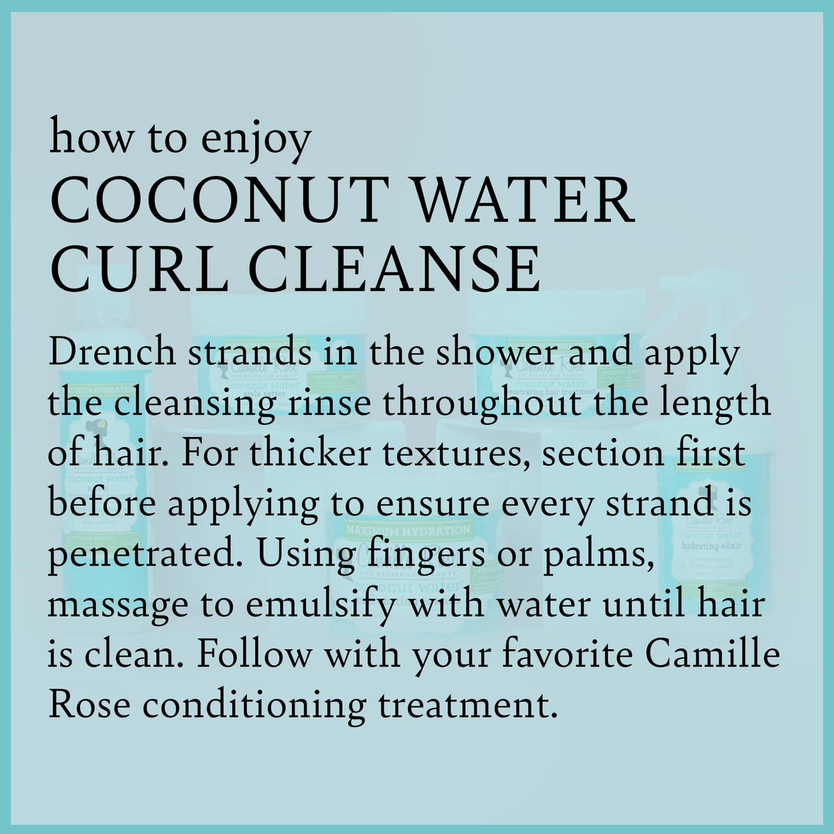 Camille Rose Shampoo, Coconut Water Curl Cleanse - Lightweight Moisturizing Shampoo with Natural Oils for Soft, Bouncy Curls, Frizz Control, 12 Fl Oz