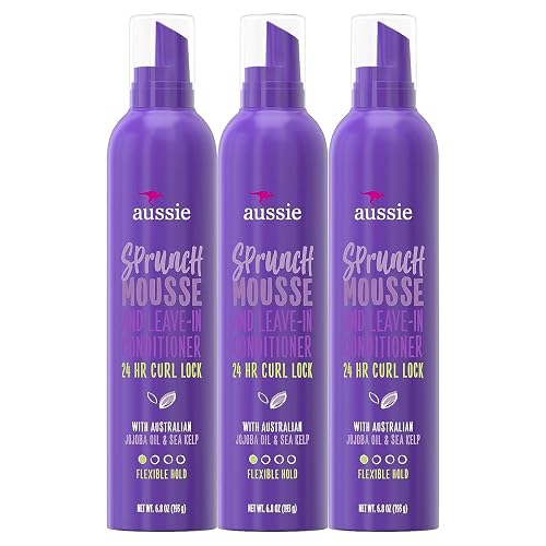 Aussie Sprunch Mousse 24 Hour Curl Lock, Flexible Hold 6.80 oz (Pack of 3) Beauty & Personal Care Aussie