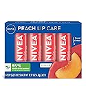NIVEA Peach Lip Care, Tinted Lip Balm Pack with Shea Butter, Nourishing Oils and Vitamin C & E, 3-in-1 Moisture, Repair and Color, 0.17 Oz Stick, Pack Beauty & Personal Care NIVEA