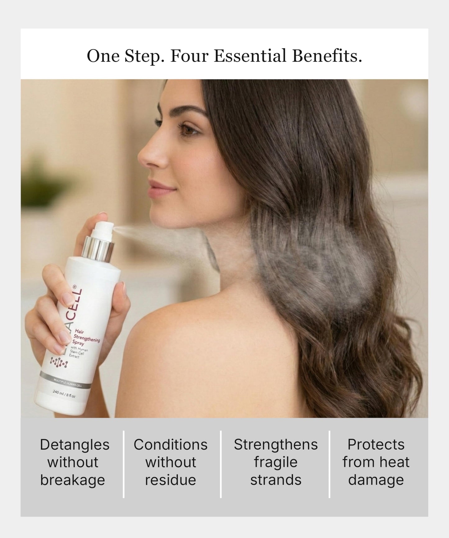 Keracell Hair Strengthening Spray Enriched with MHCsc Stem Cell Media, Pro Vitamin B5, Minerals, and Amino Acids, Conditioning and Moisturizing Beauty & Personal Care Keracell