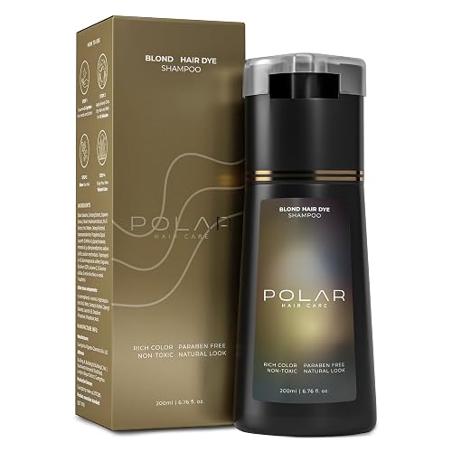 Polar Haircare - Blonde Dye Shampoo for Women and Men - Gray Coverage Color Cleanser, Semi-Permanent Golden Tone Kit, Light Color Wash, Quick Beauty & Personal Care POLAR HAIR CARE