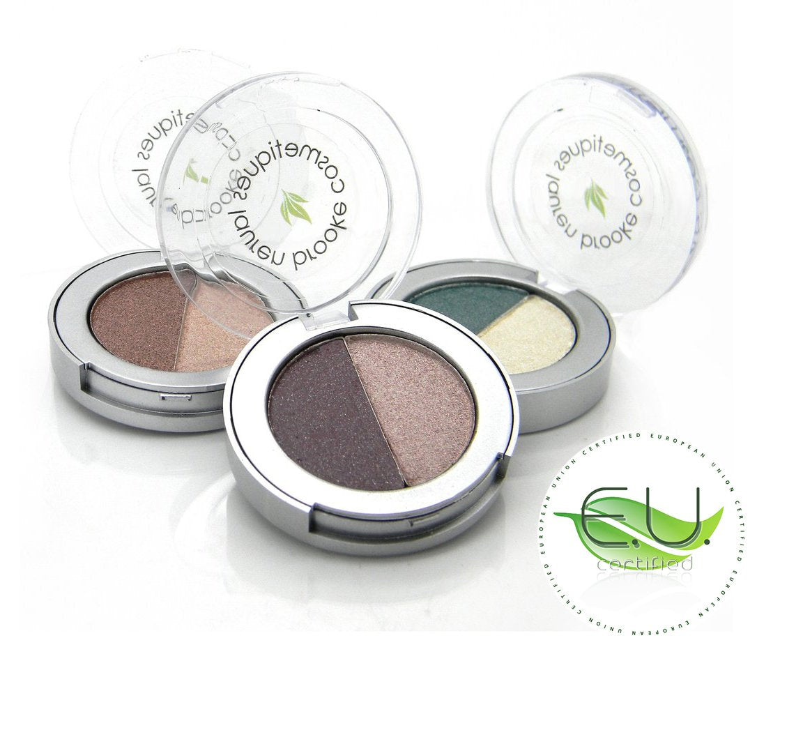 Lauren Brooke Cosmetiques Pressed Eyeshadow Duo, Natural, Organic Makeup (Taupe/Tahiti) Beauty & Personal Care Lauren Brooke Cosmetiques