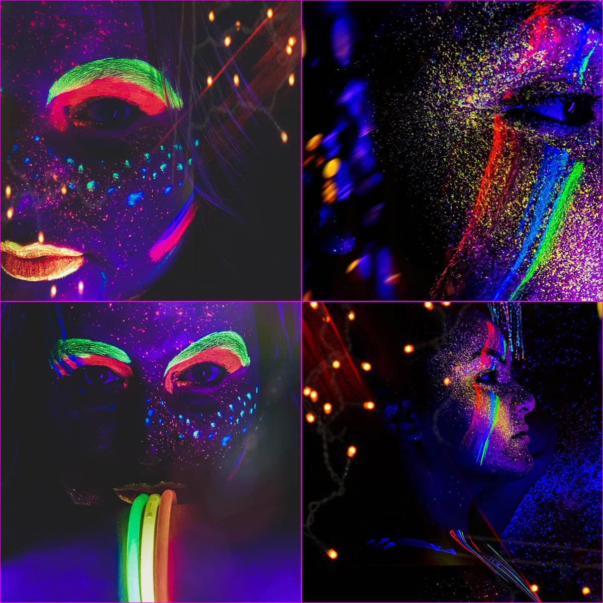 Bowitzki Face and Body Paint Split Cake 50g Body Painting Water Based Eyeliner Graphic Hydra Liner Makeup Glow Fluorescent Color Neon for Halloween Beauty & Personal Care Bowitzki