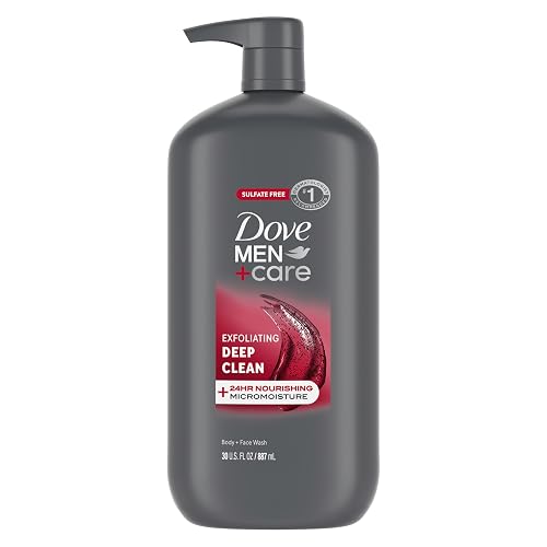 DOVE MEN + CARE Body and Face Wash Exfoliating Deep Clean for Men, with 24-Hour Nourishing Micromoisture Technology Body Wash, 30 oz Beauty & Personal Care DOVE MEN + CARE