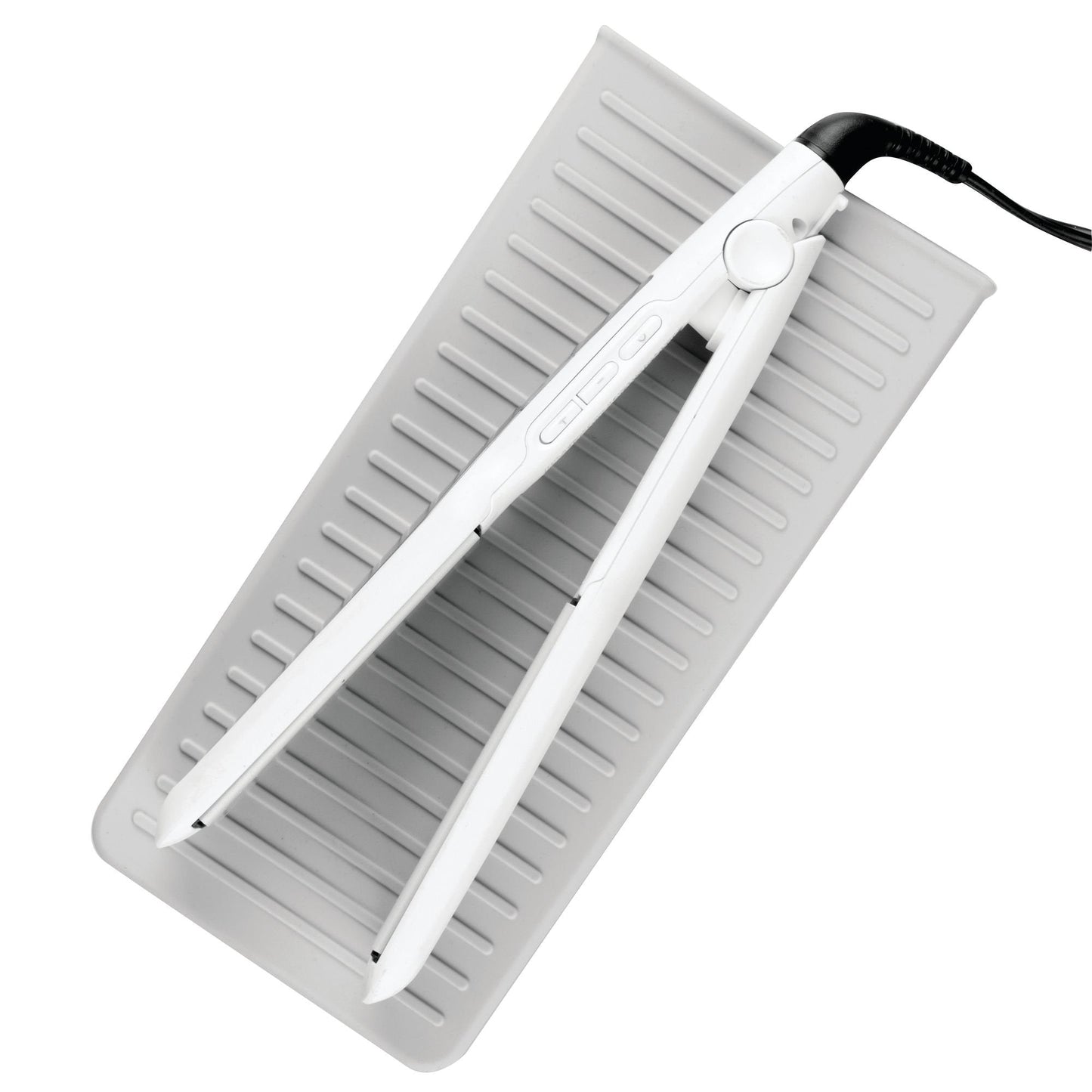 IDesign 23433 iDesign Silicone Heat-Resistant Hair Styling Tools Storage and Travel Pouch for Curling Irons, Straighteners, Wands - Gray Beauty & Personal Care InterDesign
