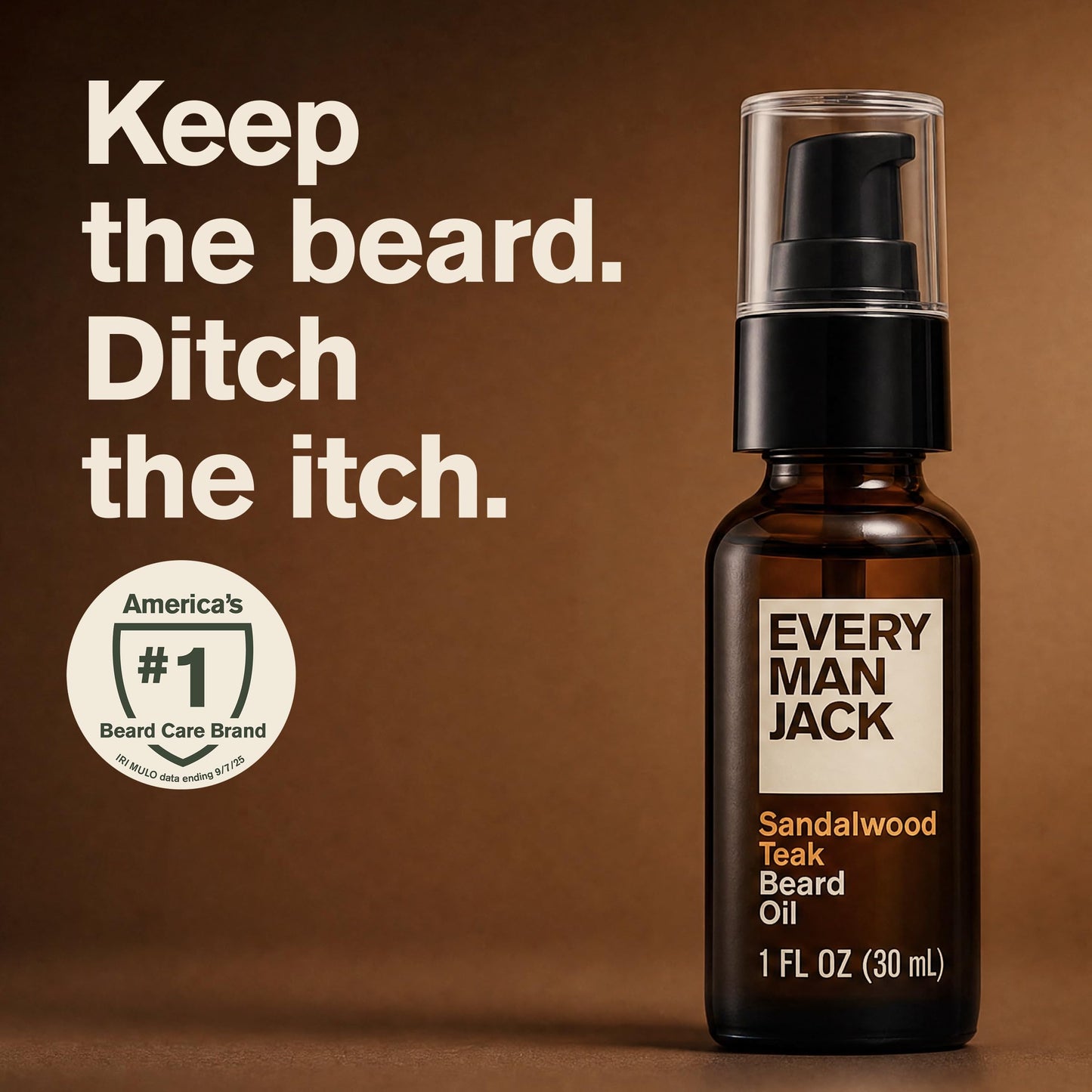 Every Man Jack Sandalwood Beard Oil - Moisturize & Soften Your Beard - Relieve Itch and Flakes - Made w/Naturally Derived Ingredients like Vitamin E Beauty and Personal Care Every Man Jack