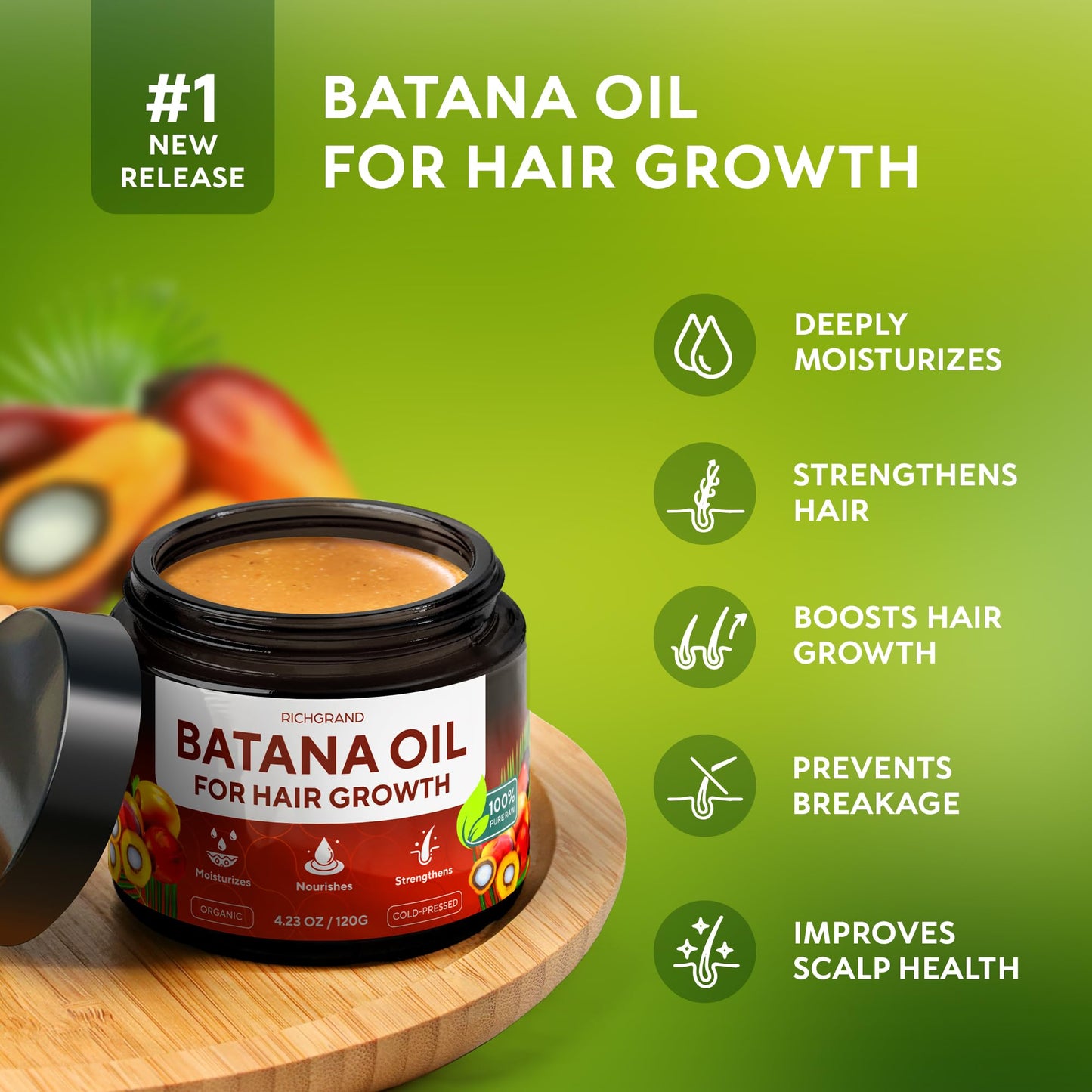 Batana Oil for Hair Growth (21.2 Ounce (Pack of 1)) Beauty and Personal Care RICHGRAND