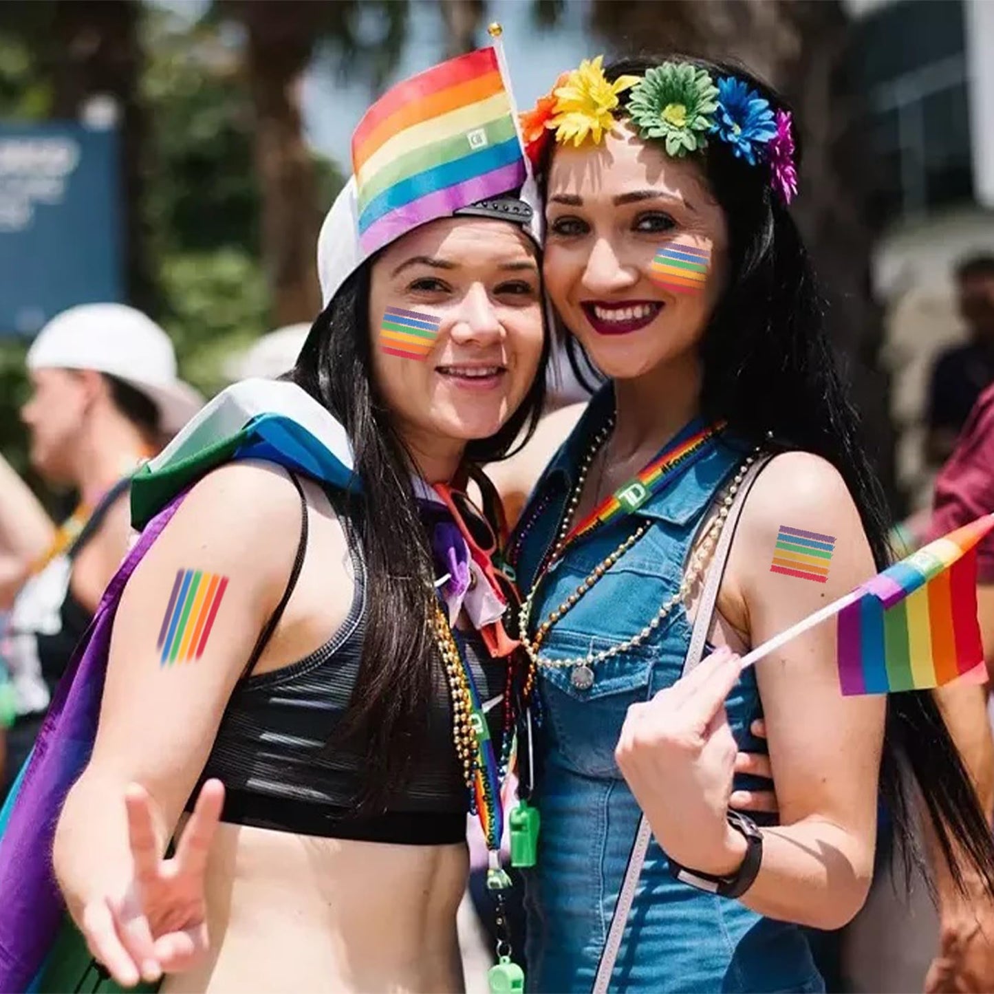 VARMDUKKE 2pcs Rainbow Face Body Paint Sticks, Water-Based Gay Pride Flag Face Paint Sticks, Reusable Festival Makeup Facial Marker Painting Tools Beauty & Personal Care VARMDUKKE