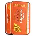 MAKARI Extreme Active Intense Argan & Carrot Oil Exfoliating Soap (7 oz) | Radiance-Boosting Bar | With Apricot Seed Extract & Vitamins C & E | Helps Beauty & Personal Care MAKARI